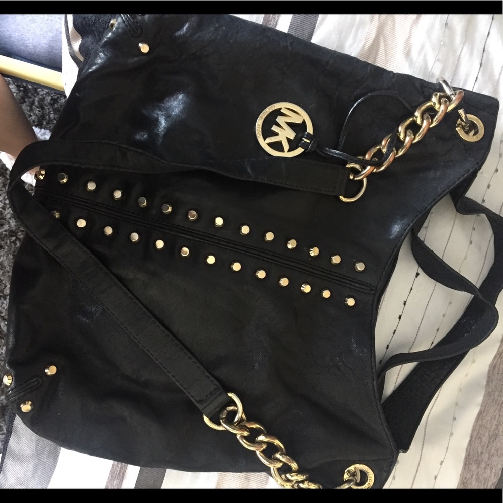 Studded MK shoulder bag